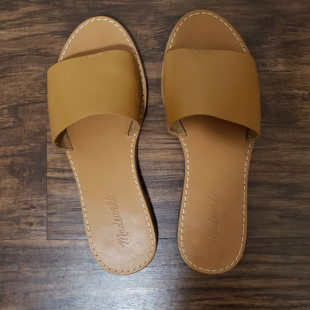 Madewell boardwalk post slide sandals